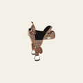 HILASON Western Horse Treeless Trail Barrel American Leather Saddle | for Horses