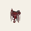 HILASON Western Horse Saddle American Leather Flex Tree Trail & Pleasure Antique Mahogany | for Horses