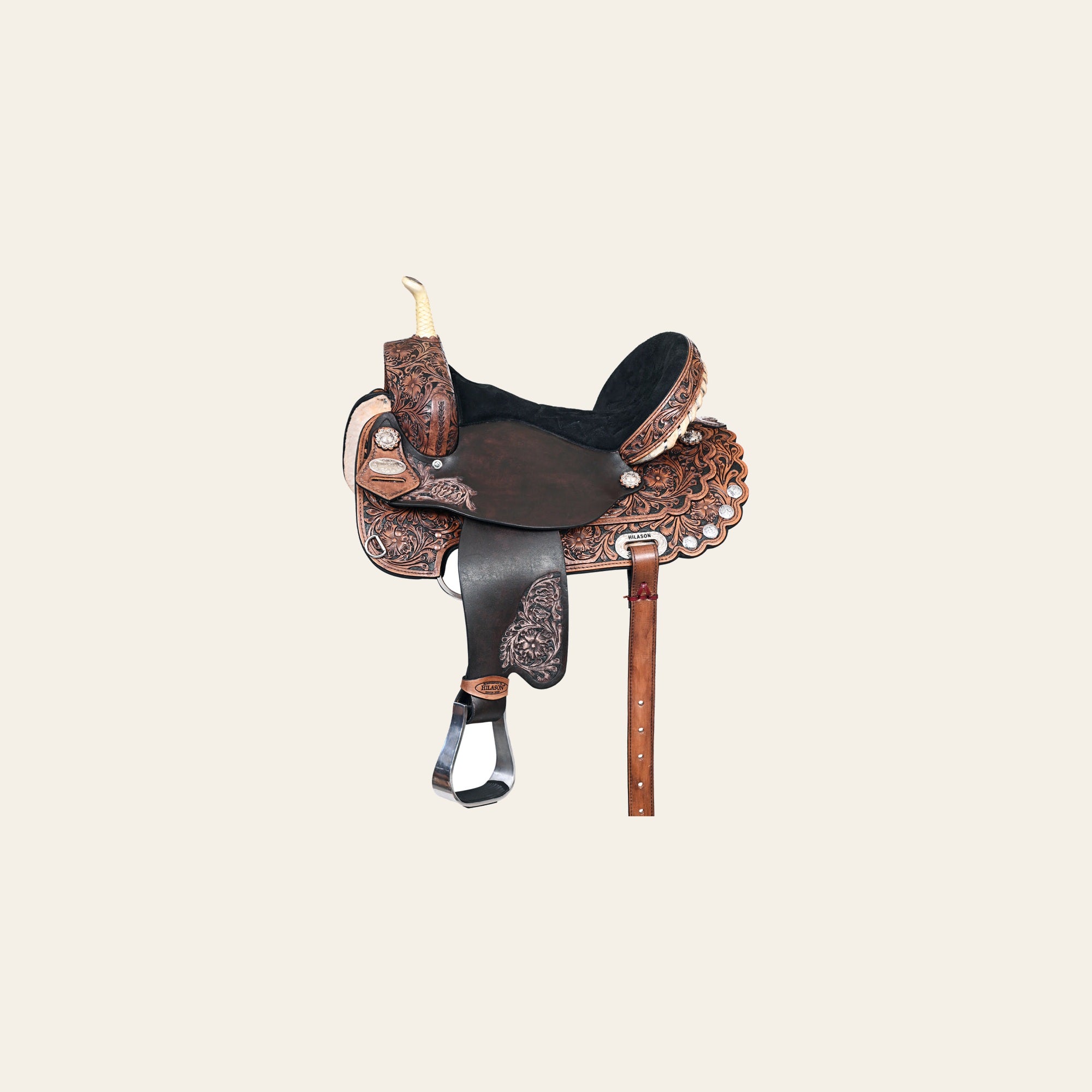 HILASON Western Horse Saddle American Leather Treeless Trail Barrel | for Horses