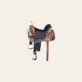 HILASON Western Horse Saddle American Leather Treeless Trail Barrel | for Horses