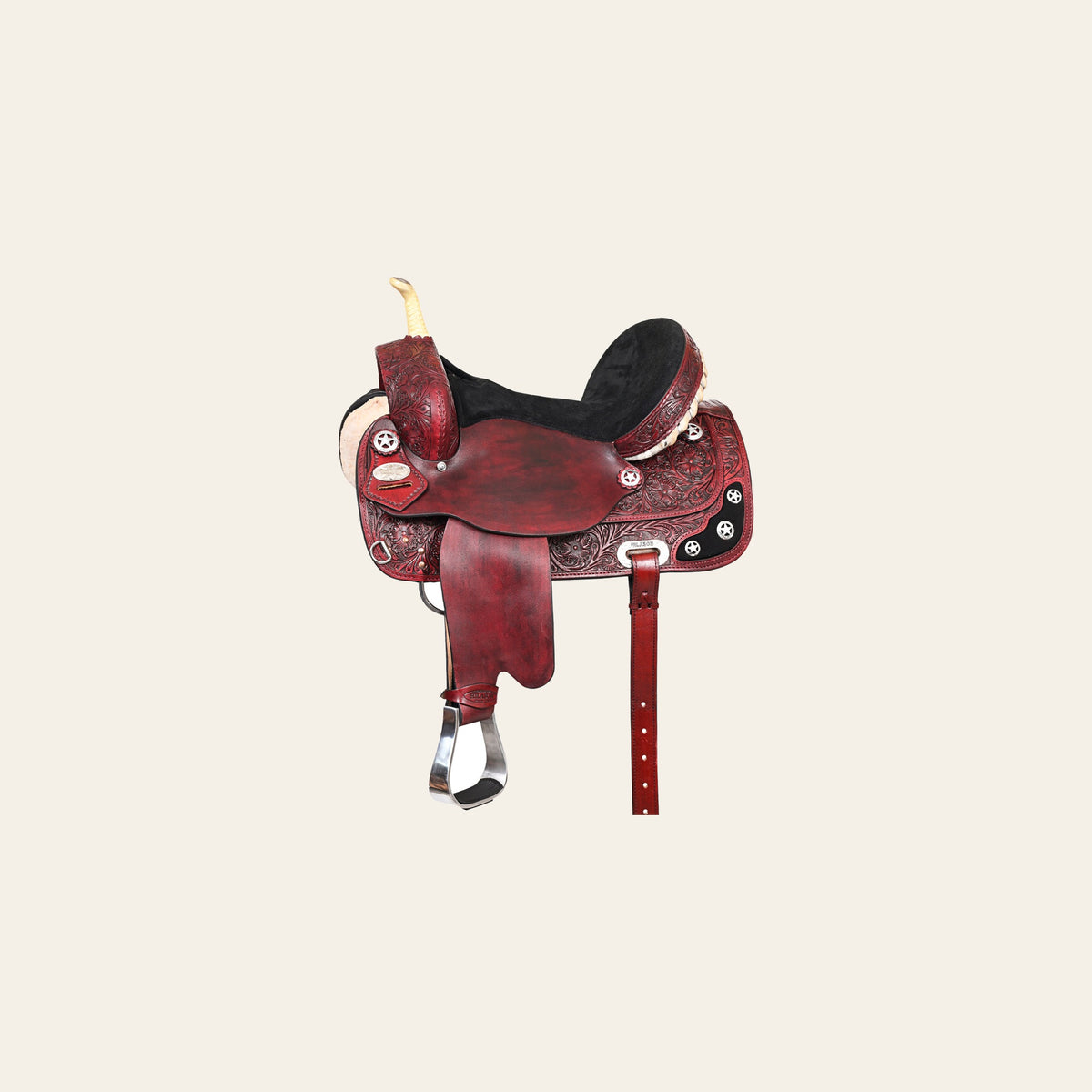 HILASON Western Horse Saddle American Leather Treeless Trail Barrel | for Horses