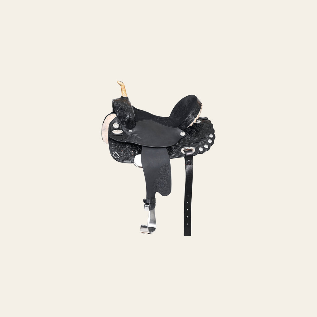 HILASON Western Horse Saddle American Leather Treeless Trail Barrel | for Horses