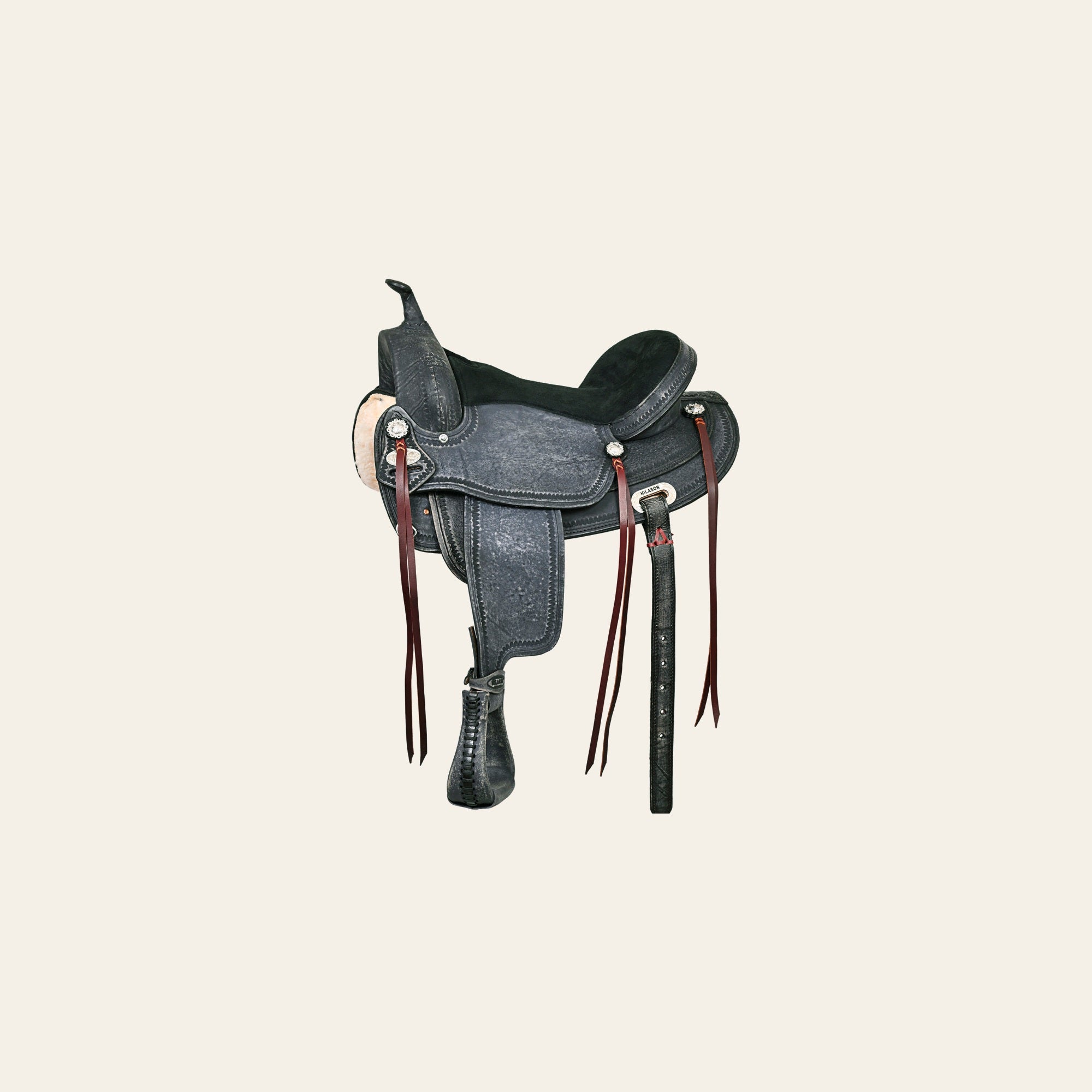 HILASON Western Horse Treeless Trail Pleasure American Leather Saddle | Barrel for Horses