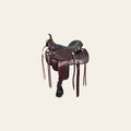 HILASON Western Horse Saddle American Leather Treeless Trail Pleasure | Barrel for Horses