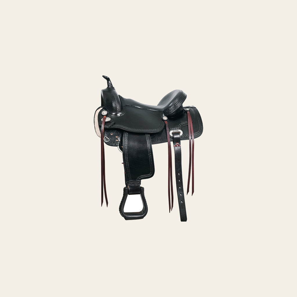 HILASON Western Horse Saddle American Leather Treeless Trail Pleasure | Barrel for Horses