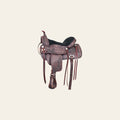 HILASON Western Horse Saddle American Leather Treeless Trail Pleasure | Barrel for Horses