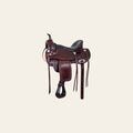 HILASON Western Horse Saddle American Leather Treeless Trail Pleasure | Barrel for Horses