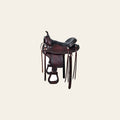 HILASON Western Horse Gaited Flex Trail American Leather Saddle | Treeless for Horses