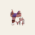 HILASON Horse Saddle American Leather Trail Barrel Racing | Western Treeless for Horses
