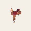HILASON Western Horse Treeless Trail Barrel American Leather Saddle| Saddle | for Horses