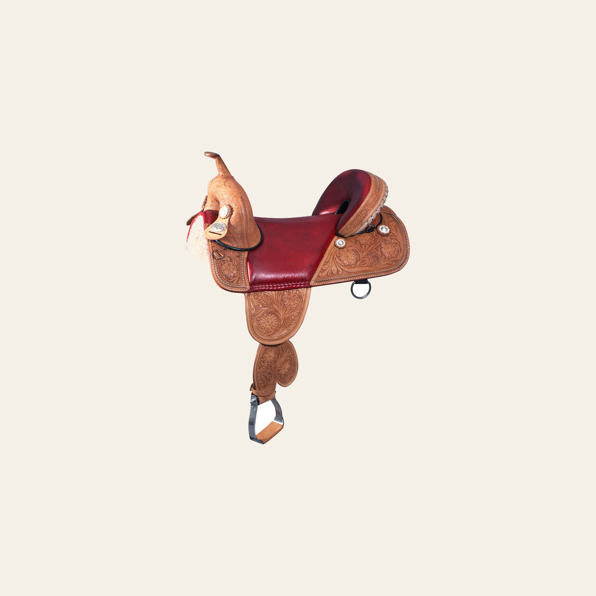 HILASON Western Horse Treeless Trail Barrel American Leather Saddle| Saddle | for Horses