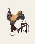 HILASON Western Horse Saddle Treeless American Leather Trail Barrel | for Horses