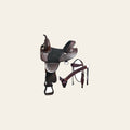 HILASON Western Horse Saddle Treeless American Leather Trail Barrel Tack | for Horses