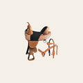 HILASON Western Horse Saddle Treeless American Leather Trail Barrel Tack | for Horses