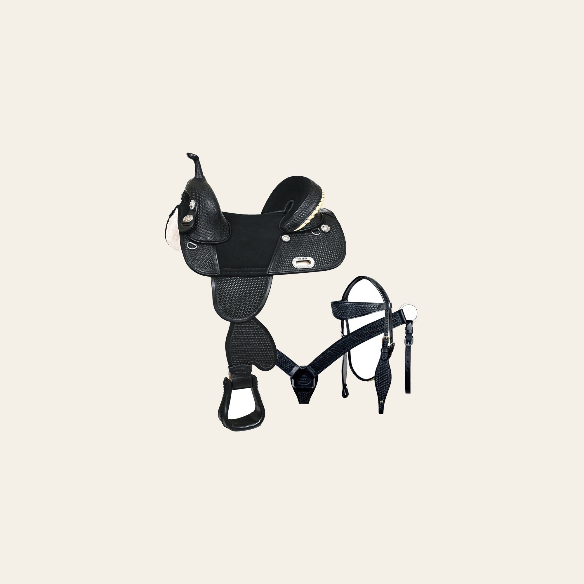 HILASON Western Horse Saddle Treeless American Leather Trail Barrel Tack | for Horses