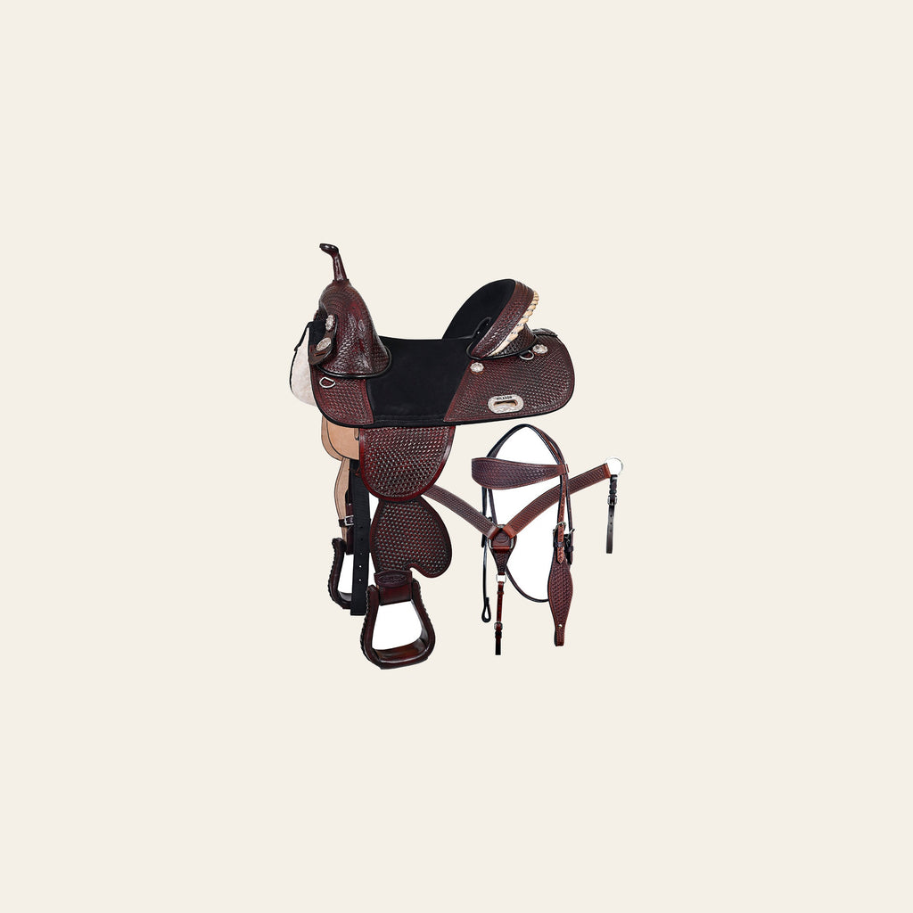 HILASON Western Horse Saddle Treeless Genuine American Leather Trail Tack | for Horses