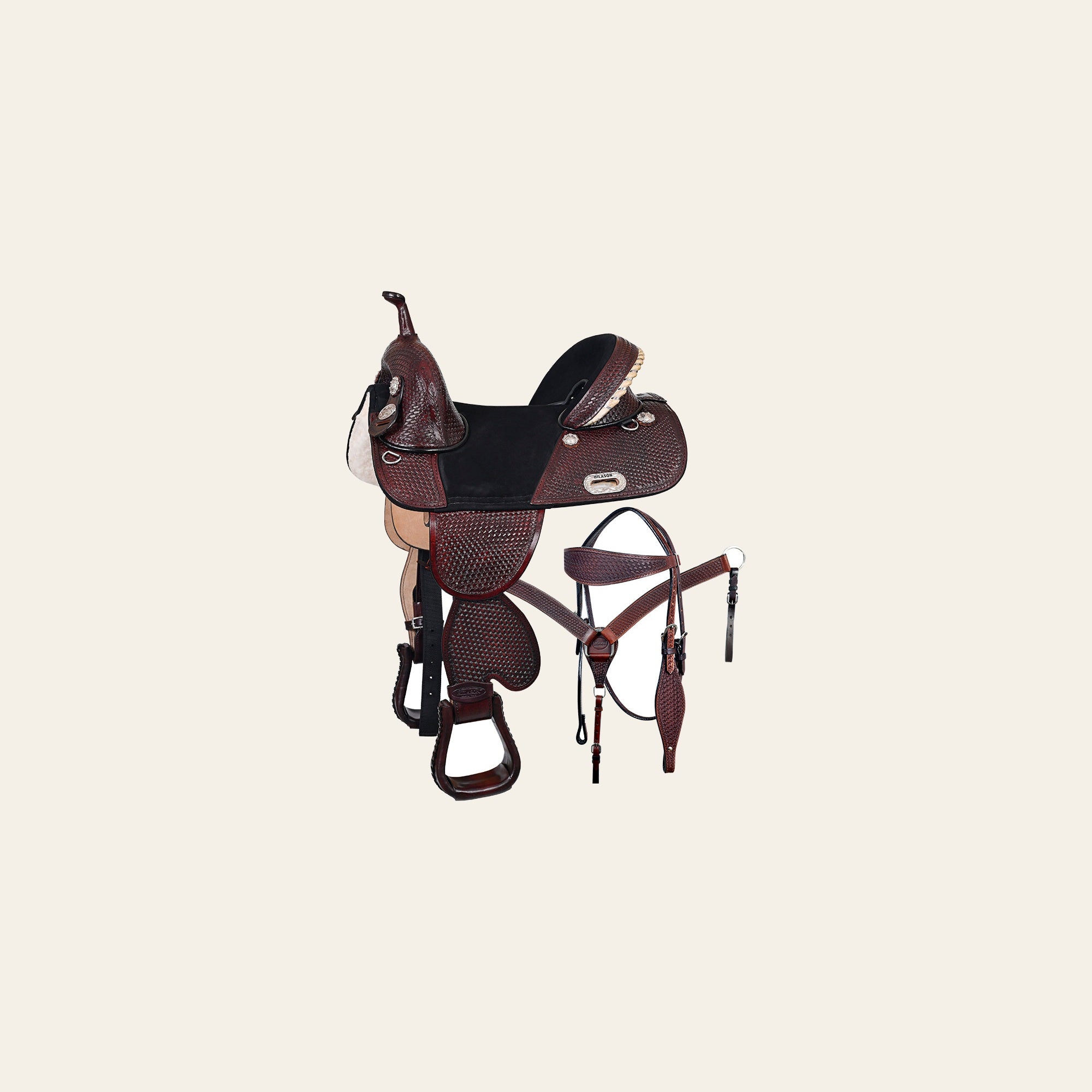 HILASON Western Horse Saddle Treeless Genuine American Leather Trail Tack | for Horses