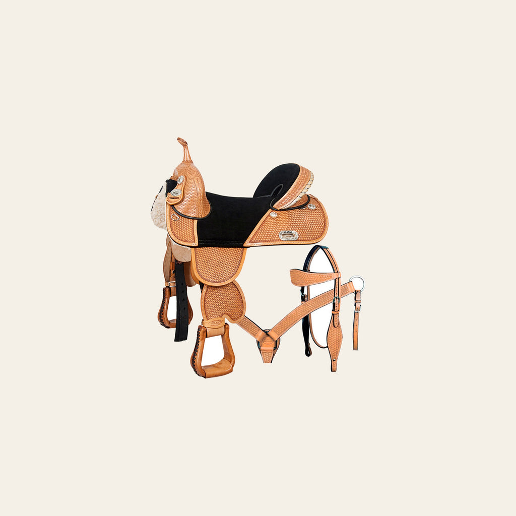 HILASON Western Horse Saddle Treeless American Leather Trail Barrel Tack | for Horses