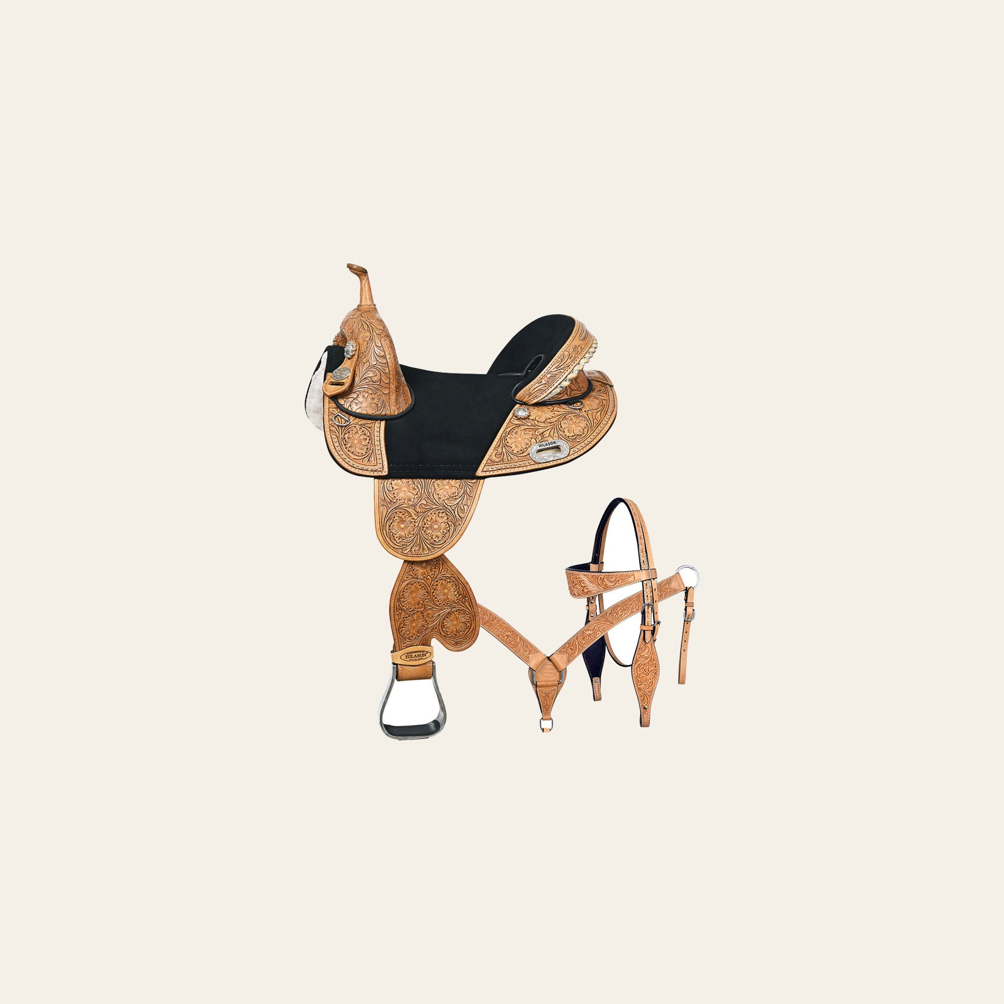 HILASON Western Horse Saddle Treeless American Leather Trail Barrel Tack | for Horses