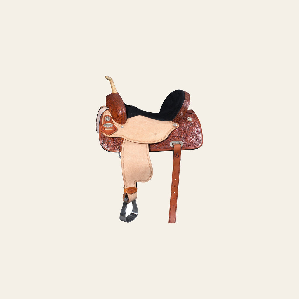 HILASON Western Horse Saddle In American Leather Flex Tree Barrel Trail | for Horses