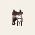 15 In HILASON Western Horse Saddle Leather Ranch Roping Cowboy | Treeless for Horses Skirting