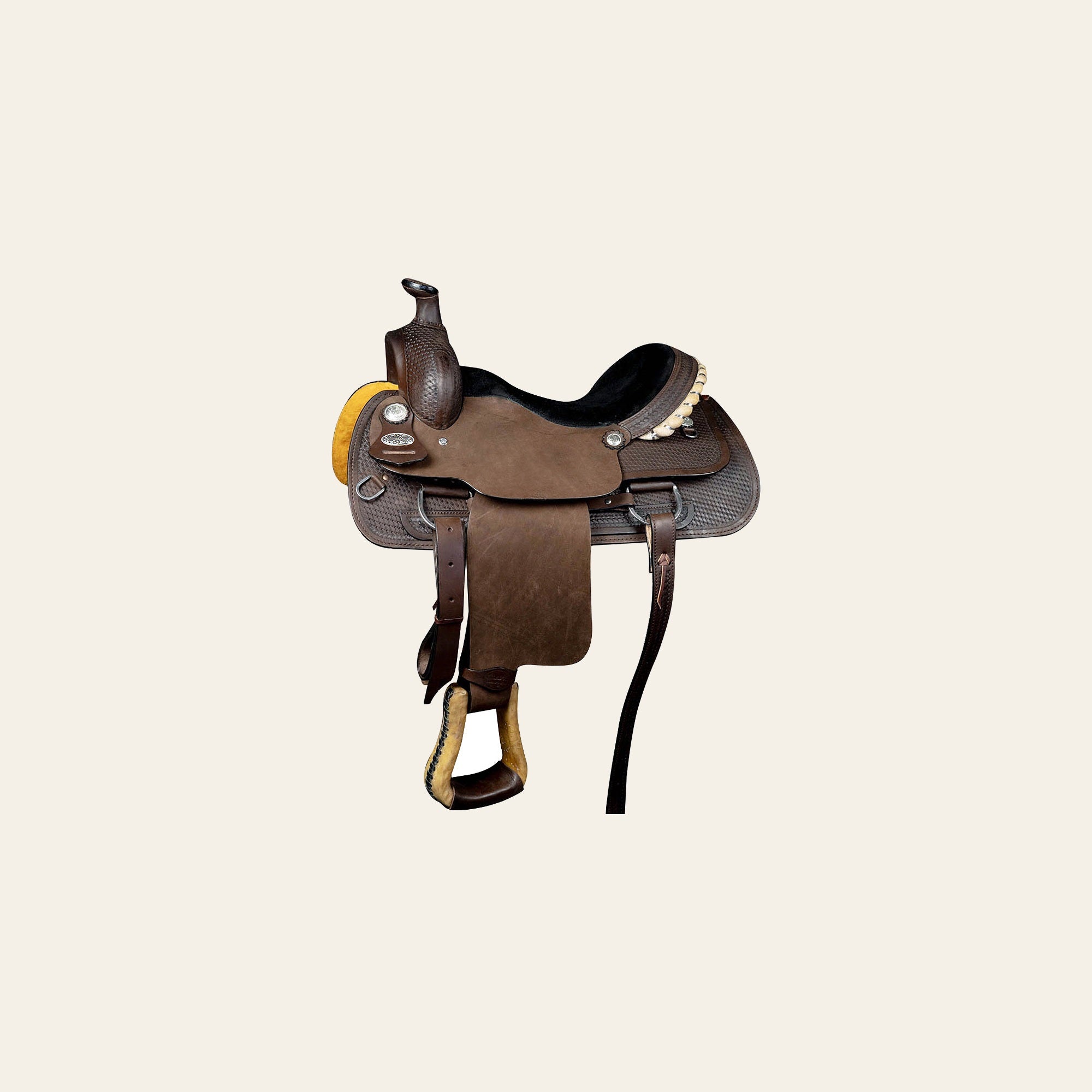 HILASON Western Horse Saddle American Leather Ranch Roping Cowboy | Hand Tooled Wade & For Horses