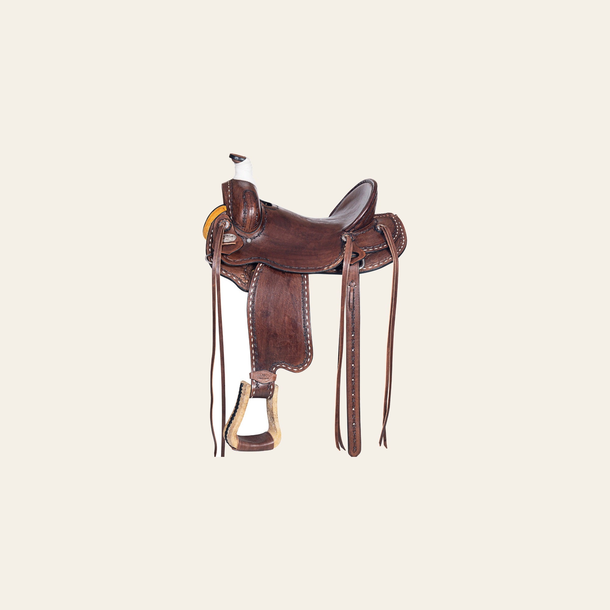 HILASON Western Horse Saddle American Leather Ranch Roping Trail Dark Brown | Hand Tooled Wade & For Horses