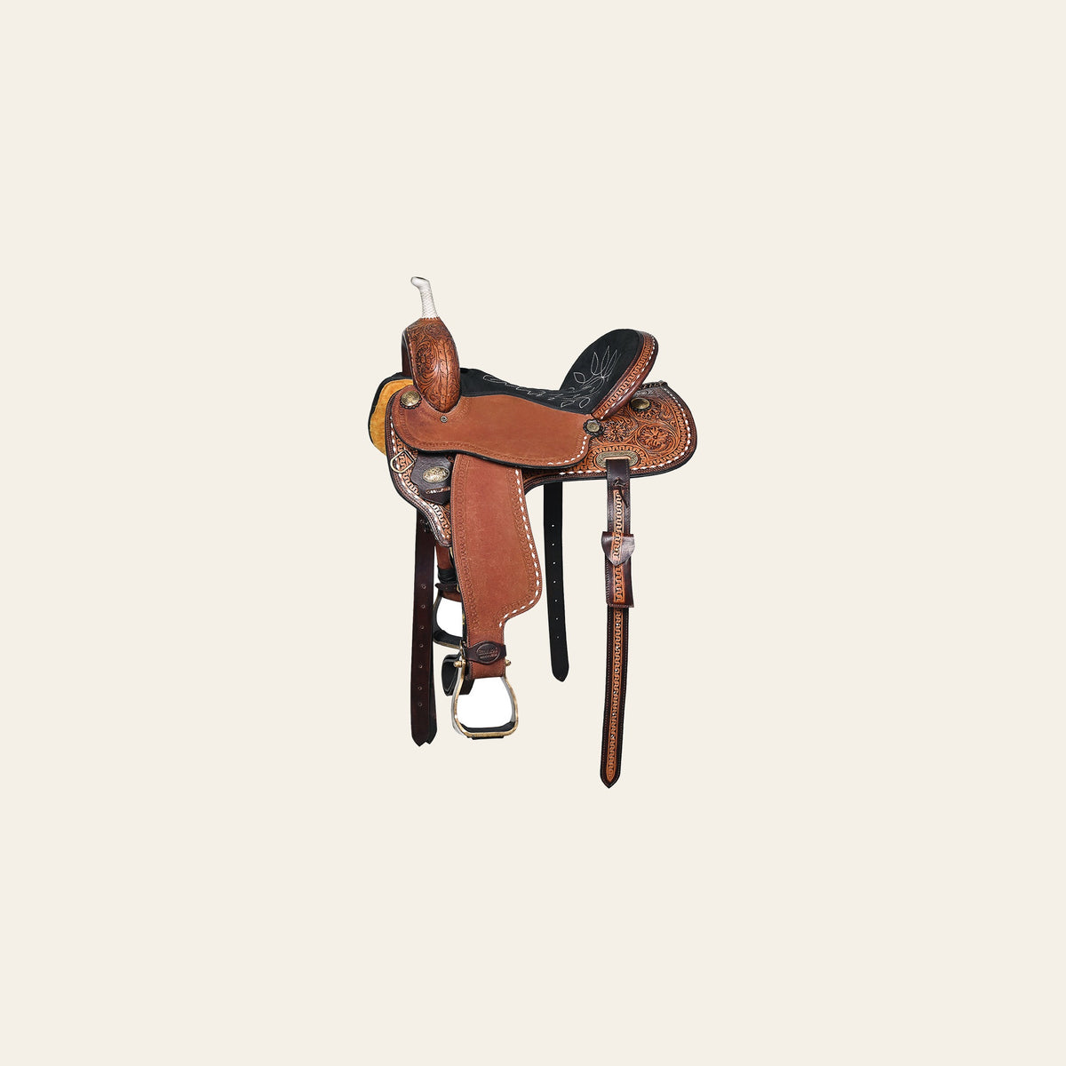 HILASON Western Horse Barrel Racing Saddle Trail American Leather | for Horses