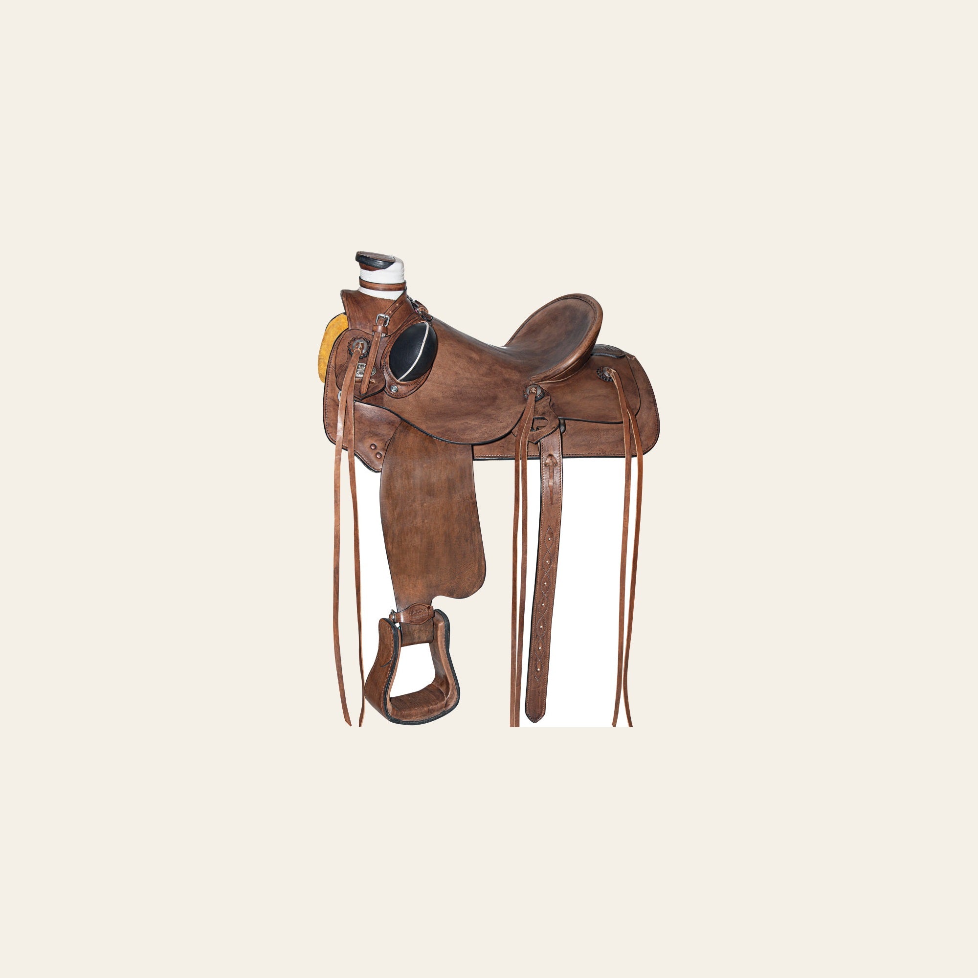 HILASON Western Horse Saddle American Leather Wade Ranch Roping Dark Brown | Hand Tooled & For Horses