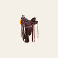 HILASON Western Horse Saddle American Leather Wade Ranch Roping Dark Brown | Hand Tooled & For Horses