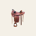 HILASON Western Horse Saddle American Leather Wade Ranch Roping Mahogany | Hand Tooled & For Horses
