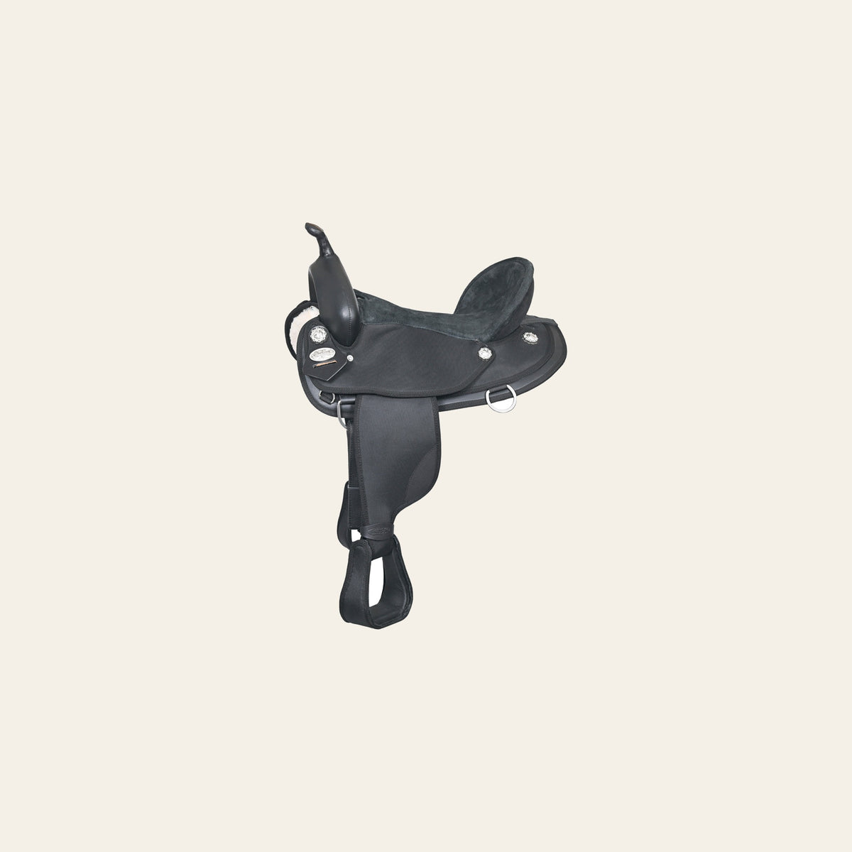 Hilason Horse Barrel Trail Pleasure Endurance Synthetic Saddle Black