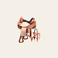 HILASON Western Horse Treeless Saddle American Leather Trail Barrel Tack | for Horses