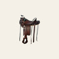HILASON Western Horse Wade Saddle American Leather Ranch Roping Dark Brown | Hand Tooled & For Horses