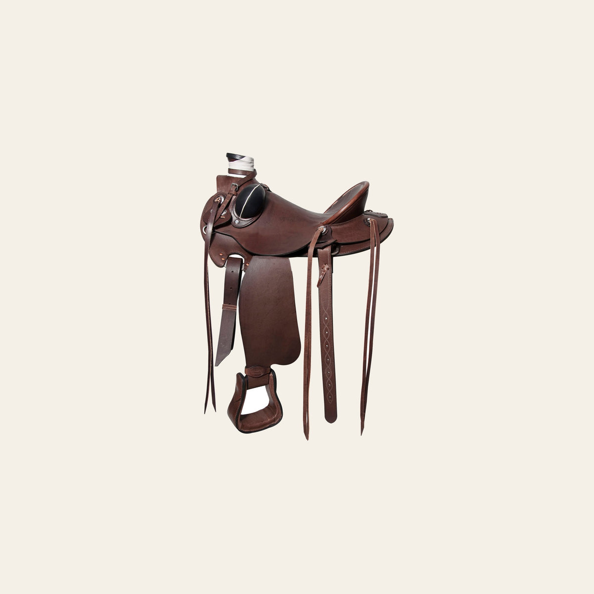 HILASON Western Horse Wade Saddle American Leather Ranch Roping Dark Brown | Hand Tooled & For Horses