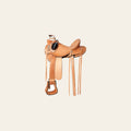 HILASON Western Horse Wade Saddle American Leather Ranch Roping Tan | Hand Tooled & For Horses