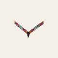 Bar H Equine Western Leather Horse Headstall & Breast Collar Brown