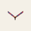 Bar H Equine Western Leather Horse Headstall & Breast Collar Brown