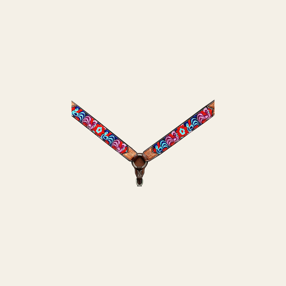Bar H Equine Western Leather Horse Headstall & Breast Collar Brown