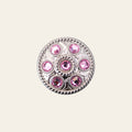 Western Screw Back Concho 1 Pink Crystal Wheel Bling Headstall Cowgirl