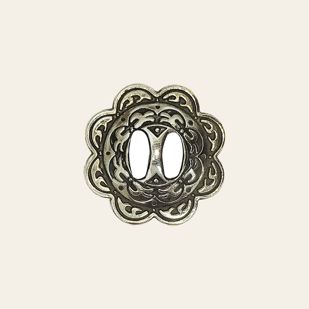 HILASON Pc Western Screw Back Nickel Slotted Concho Cowgirl | Bridle Conchos Belt