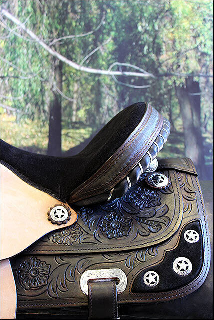 HILASON Western Horse Treeless Trail Barrel American Leather Saddle | for Horses