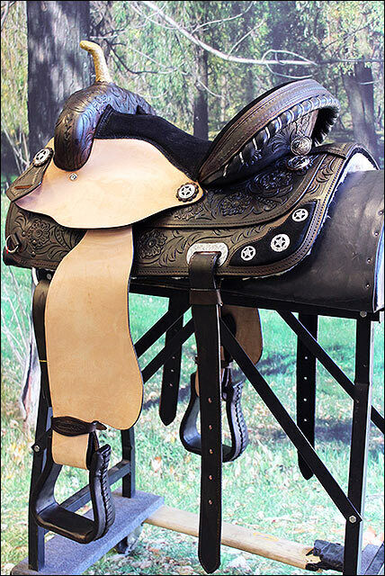 HILASON Western Horse Treeless Trail Barrel American Leather Saddle | for Horses