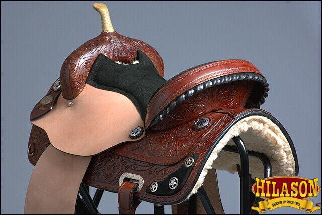 HILASON Western Horse Treeless Trail Barrel American Leather Saddle | for Horses