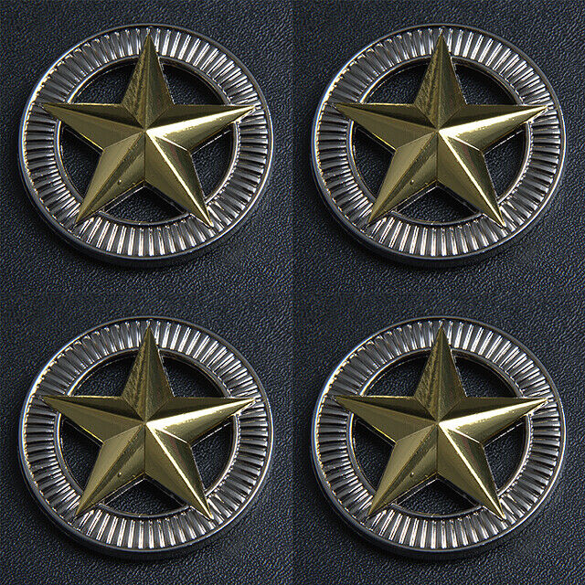 Western Screw Back Concho 1.5 In Silver Gold Star Saddle Cowgirl Hilason