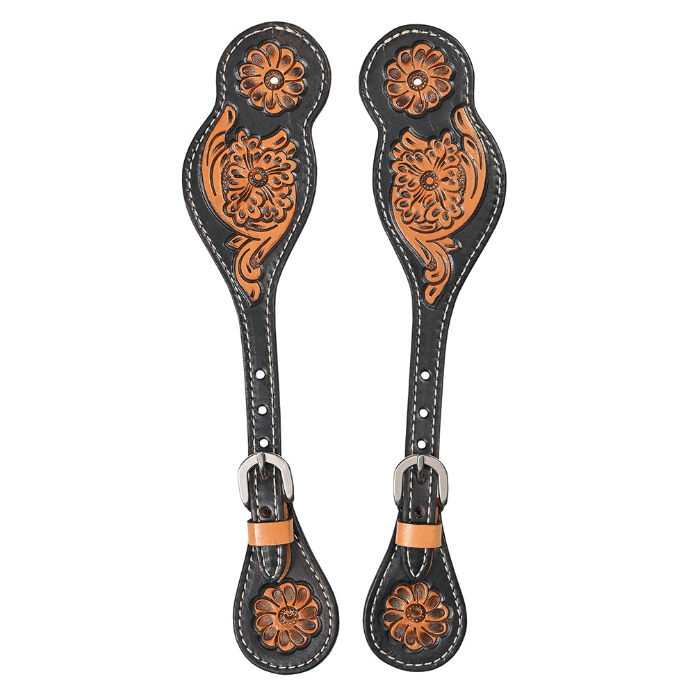 Hilason Western American Genuine Leather Cowboy Spur Straps Pair