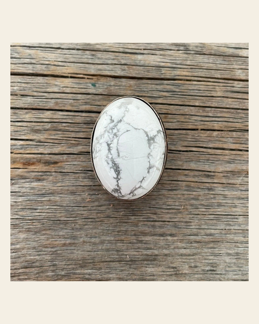 White Cabochon Western Concho 1" CABWT on a warm cream background