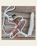 White Mule Tape Halter - Pastel Roses #MT240 on a warm cream background