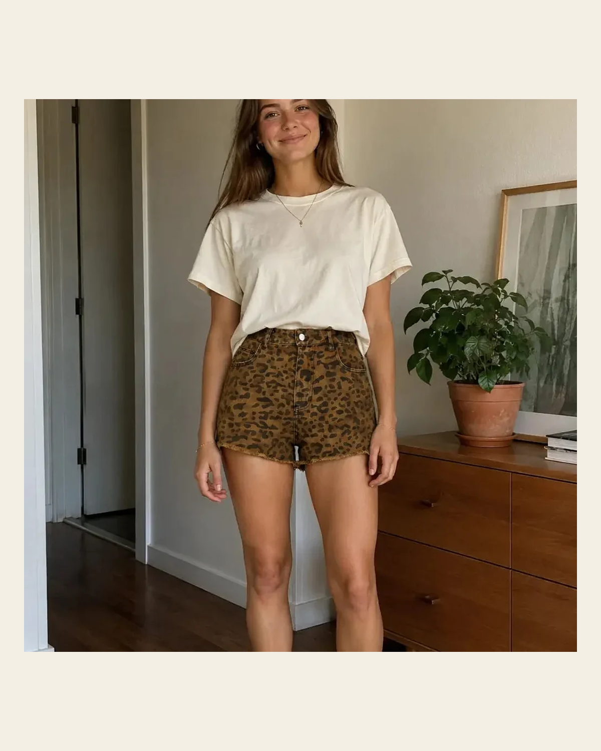 Wild Side Denim | Shorts on a warm cream background
