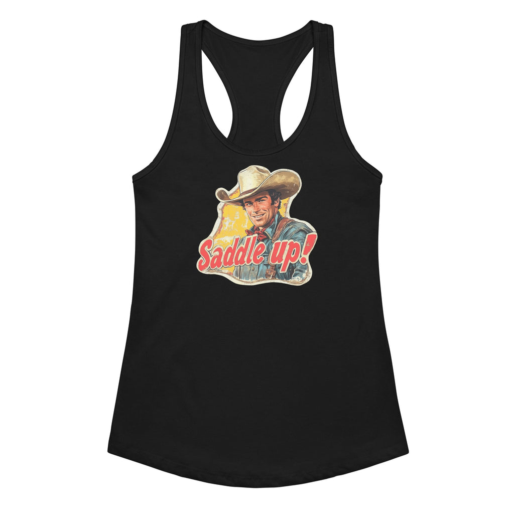 Saddle Up Women’s Fitted Racerback Tank Top by Baha Ranch Western Wear